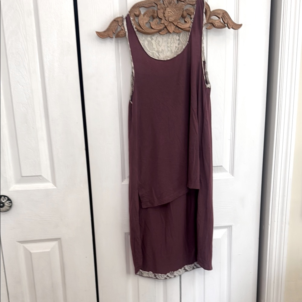 Altard State Dusty Purple Asymmetrical Tiered Tank
